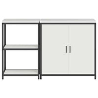 vidaXL Set di Stoccaggio per Cucina 2 pcs Bianco 150 x 50 x 92 cm