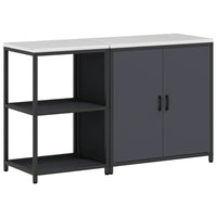 vidaXL Set di Stoccaggio per Cucina 2 pcs Antracite 150 x 50 x 92 cm