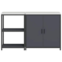 vidaXL Set di Stoccaggio per Cucina 2 pcs Antracite 150 x 50 x 92 cm