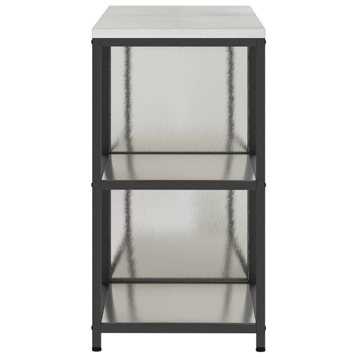 vidaXL Set di Stoccaggio per Cucina 2 pcs Argento 150 x 50 x 92 cm