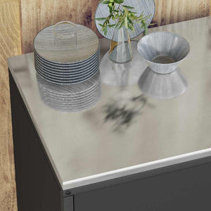 Set di Stoccaggio per Cucina con lo scaffale 2 pz-Armadietto Cucina-Armadietto Cucina Nero 122614