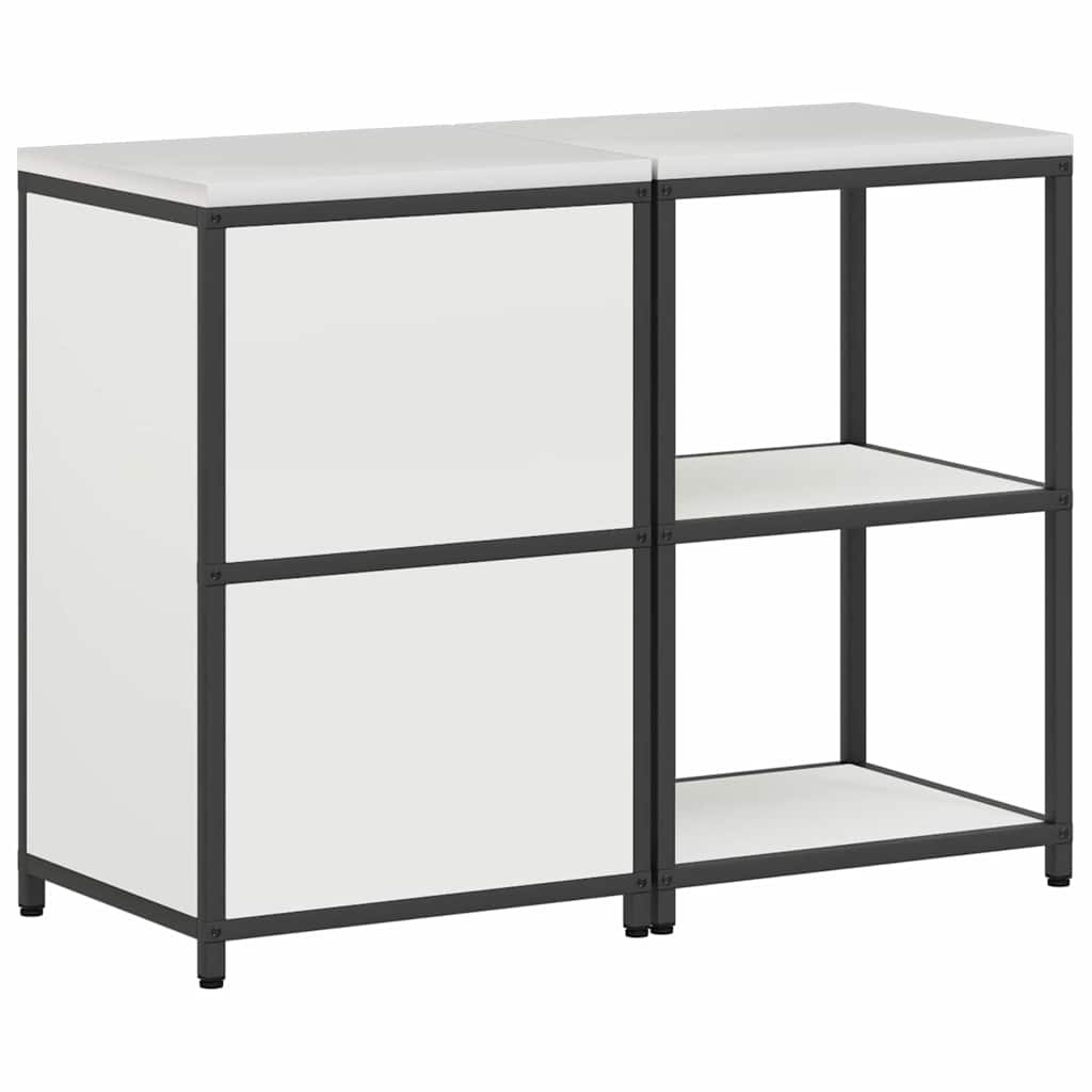 vidaXL Set di Stoccaggio per Cucina 2 pcs Bianco 120 x 50 x 92 cm