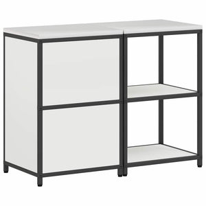 vidaXL Set di Stoccaggio per Cucina 2 pcs Bianco 120 x 50 x 92 cm