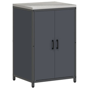 vidaXL Set di Stoccaggio per Cucina 2 pcs Antracite 120 x 50 x 92 cm