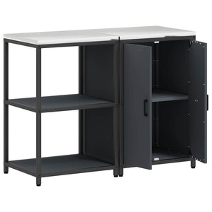 Set di Stoccaggio per Cucina con lo scaffale 2 pz-Armadietto Cucina-Armadietto Cucina Antracite 121228