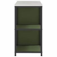 vidaXL Set di Stoccaggio per Cucina 2 pcs Verde oliva 120 x 50 x 92 cm