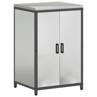 vidaXL Set di Stoccaggio per Cucina 2 pcs Argento 120 x 50 x 92 cm