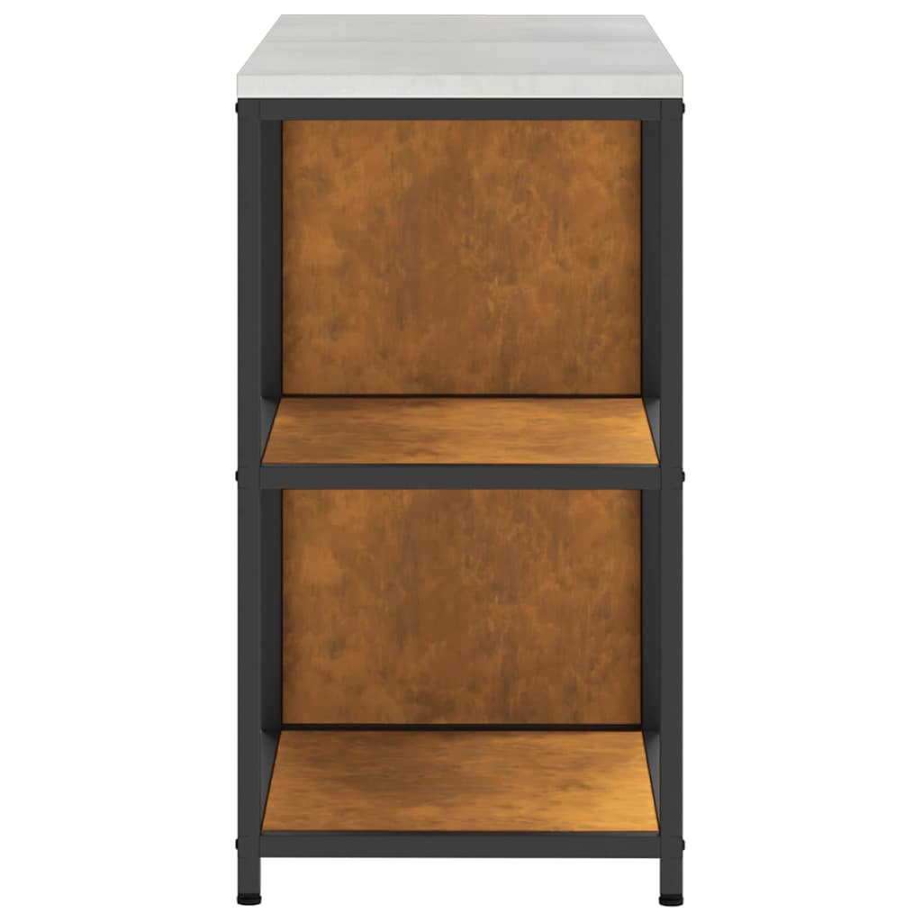 vidaXL Set di Stoccaggio per Cucina 2 pcs Ruggine 120 x 50 x 92 cm