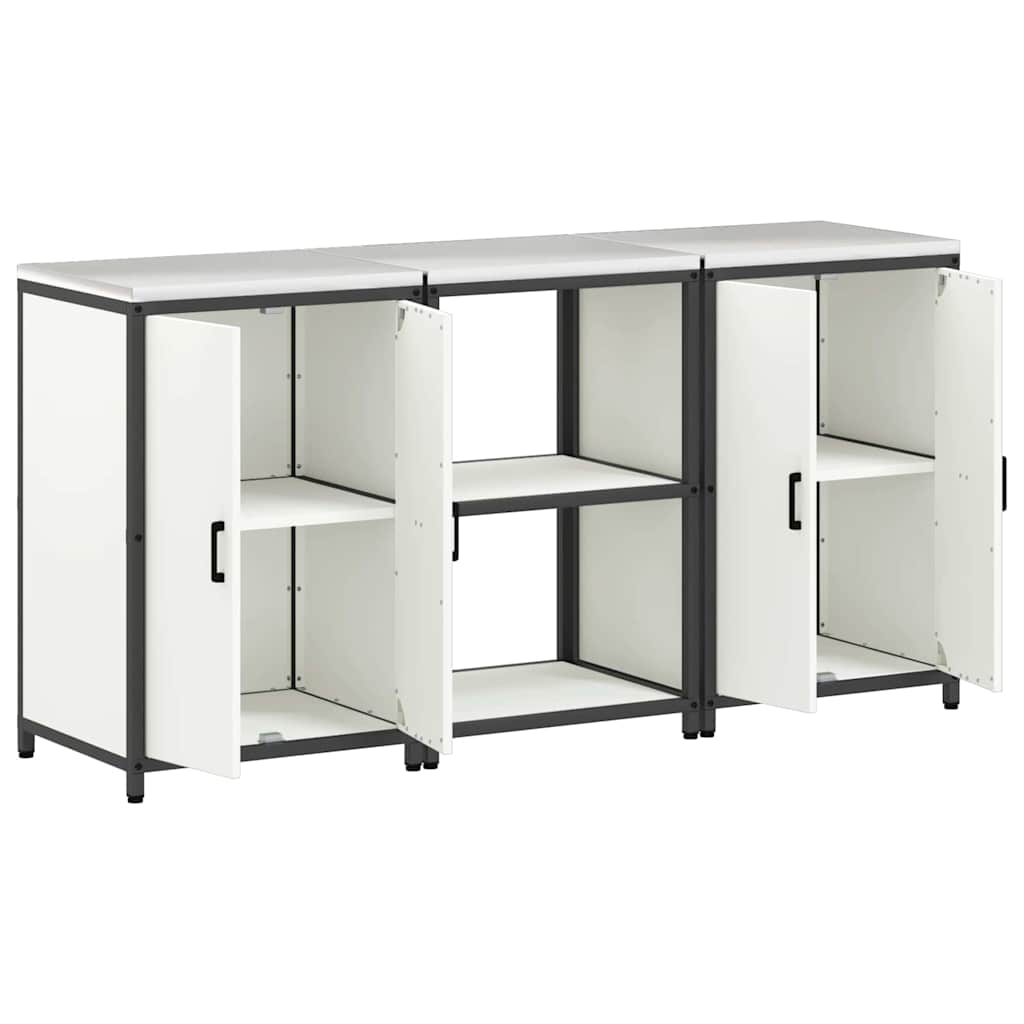 Set di Stoccaggio per Cucina 3 pcs Bianco 180 x 50 x 92 cm 3392695