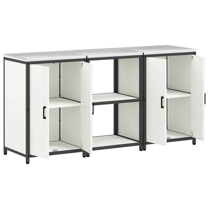 Set di Stoccaggio per Cucina 3 pcs Bianco 180 x 50 x 92 cm 3392695