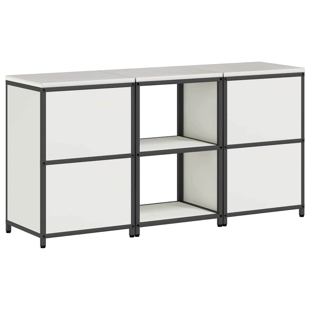 vidaXL Set di Stoccaggio per Cucina 3 pcs Bianco 180 x 50 x 92 cm