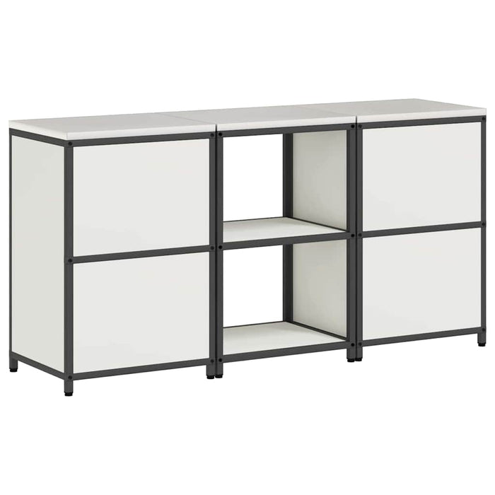 vidaXL Set di Stoccaggio per Cucina 3 pcs Bianco 180 x 50 x 92 cm