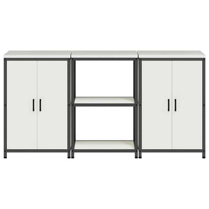 Set di Stoccaggio per Cucina 3 pcs Bianco 180 x 50 x 92 cm 3392695