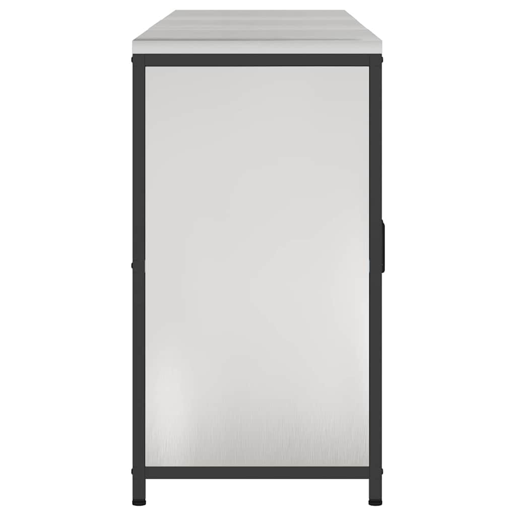 vidaXL Set di Stoccaggio per Cucina 3 pcs Argento 180 x 50 x 92 cm