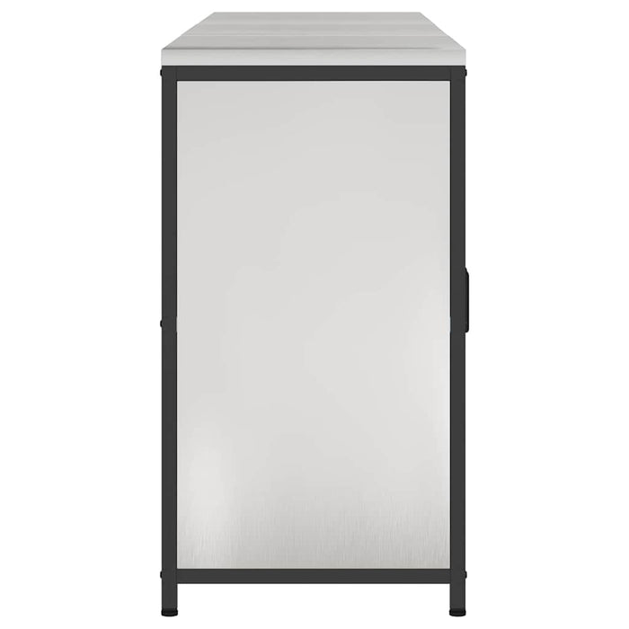 vidaXL Set di Stoccaggio per Cucina 3 pcs Argento 180 x 50 x 92 cm