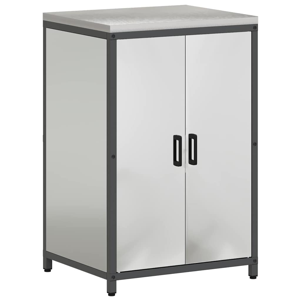 vidaXL Set di Stoccaggio per Cucina 3 pcs Argento 180 x 50 x 92 cm