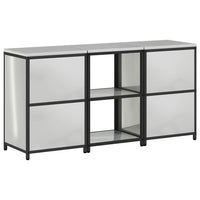 vidaXL Set di Stoccaggio per Cucina 3 pcs Argento 180 x 50 x 92 cm