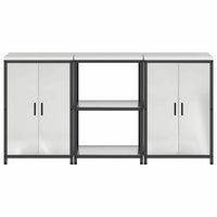 Set di Stoccaggio per Cucina 3 pcs Argento 180 x 50 x 92 cm 3392699