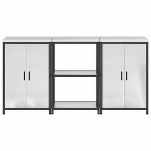 Set di Stoccaggio per Cucina 3 pcs Argento 180 x 50 x 92 cm 3392699