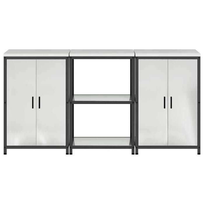 Set di Stoccaggio per Cucina 3 pcs Argento 180 x 50 x 92 cm 3392699