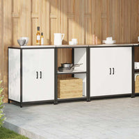 vidaXL Set di Stoccaggio per Cucina 3 pcs Bianco 210 x 50 x 92 cm