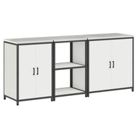 vidaXL Set di Stoccaggio per Cucina 3 pcs Bianco 210 x 50 x 92 cm