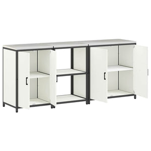 vidaXL Set di Stoccaggio per Cucina 3 pcs Bianco 210 x 50 x 92 cm