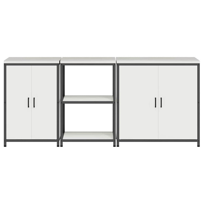vidaXL Set di Stoccaggio per Cucina 3 pcs Bianco 210 x 50 x 92 cm