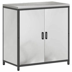 vidaXL Set di Stoccaggio per Cucina 3 pcs Argento 210 x 50 x 92 cm