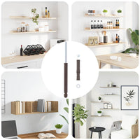 vidaXL Bracket per mensola galleggiante 12 pcs Marrone Ø10 x 170 mm