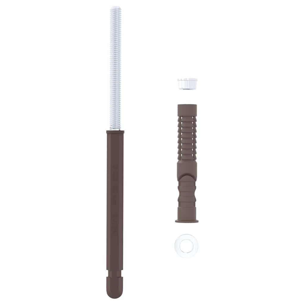 vidaXL Bracket per mensola galleggiante 12 pcs Marrone Ø10 x 170 mm