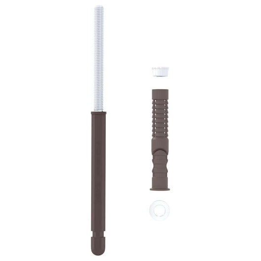 vidaXL Bracket per mensola galleggiante 12 pcs Marrone Ø10 x 170 mm