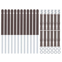 vidaXL Bracket per mensola galleggiante 12 pcs Marrone Ø10 x 170 mm