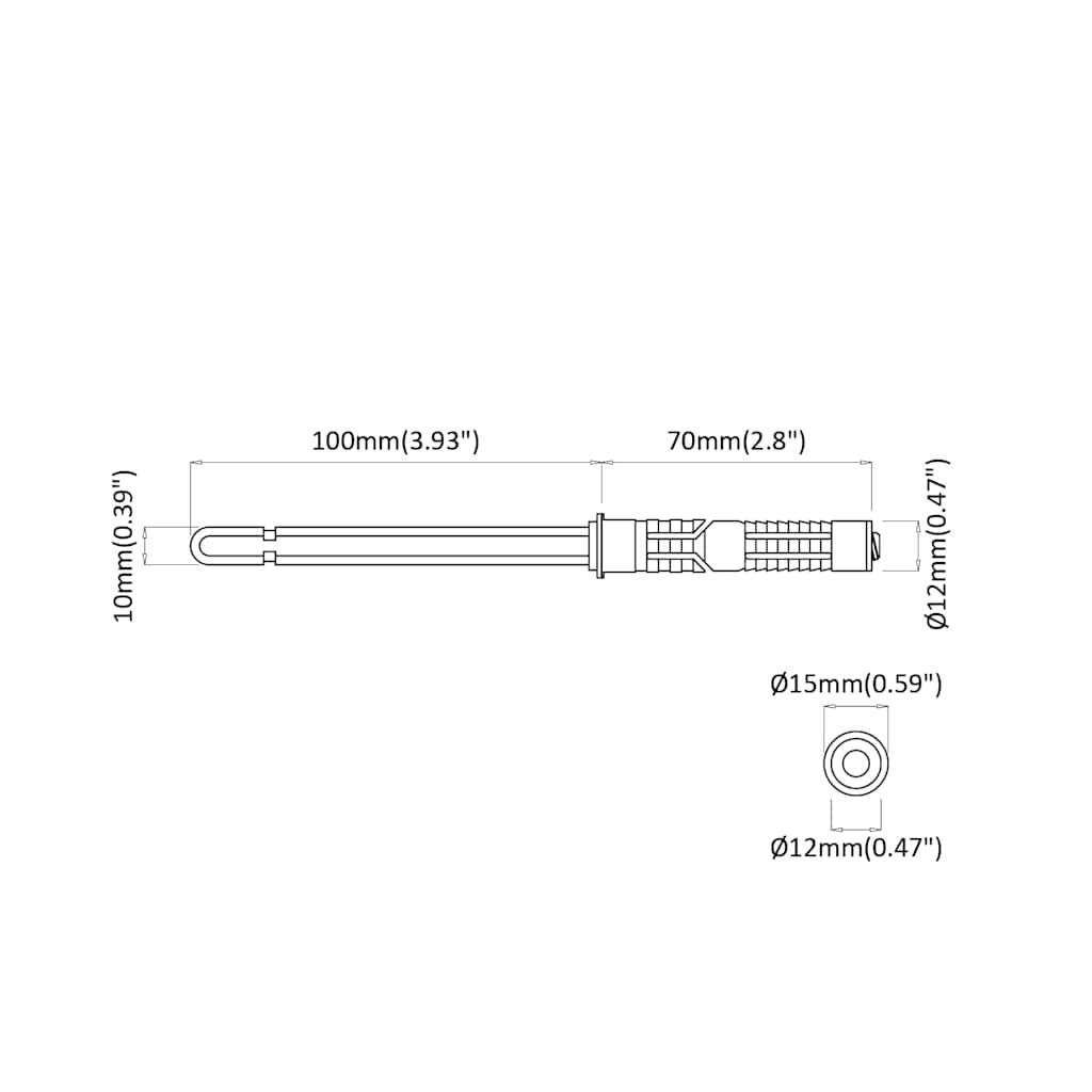 Bracket per mensola galleggiante 12 pcs Marrone Ø10 x 170 mm 4012405