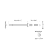 vidaXL Bracket per mensola galleggiante 12 pcs Marrone Ø10 x 170 mm
