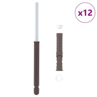 Bracket per mensola galleggiante 12 pcs Marrone Ø10 x 170 mm 4012405