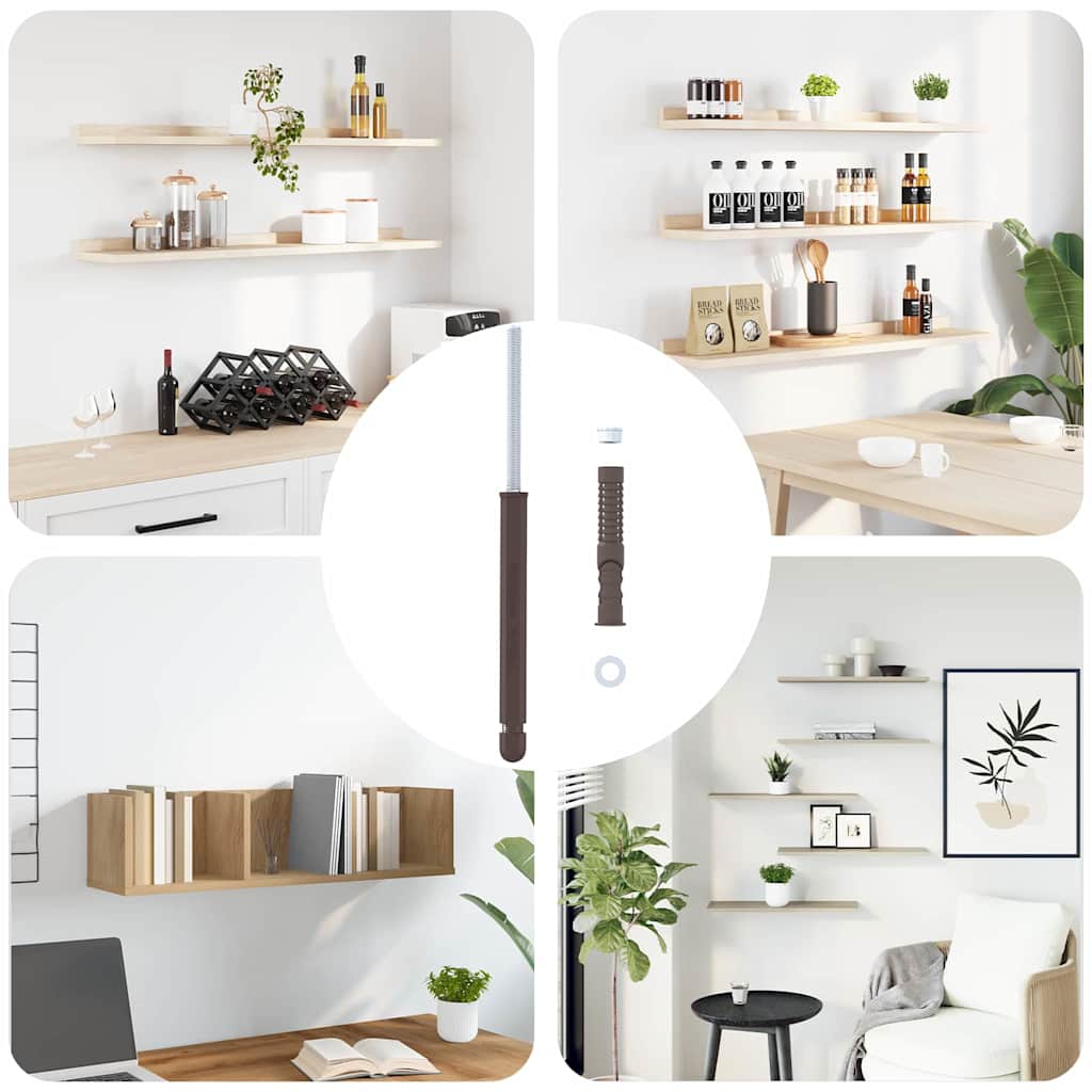 Bracket per mensola galleggiante 12 pcs Marrone Ø12 x 190 mm 4012406