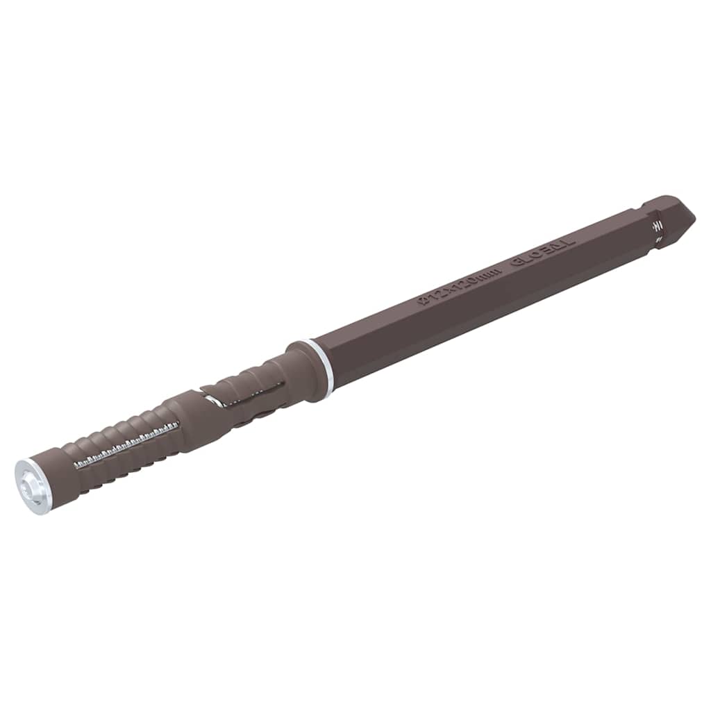 vidaXL Bracket per mensola galleggiante 12 pcs Marrone Ø12 x 190 mm