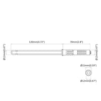 vidaXL Bracket per mensola galleggiante 12 pcs Marrone Ø12 x 190 mm