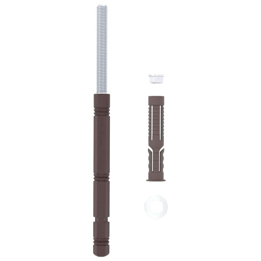 Bracket per mensola galleggiante 12 pcs Marrone Ø14 x 210 mm 4012407