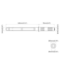 vidaXL Bracket per mensola galleggiante 12 pcs Marrone Ø14 x 210 mm