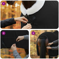 Coperta per Cavalli Nero 125 cm Felpa in pile 42013372