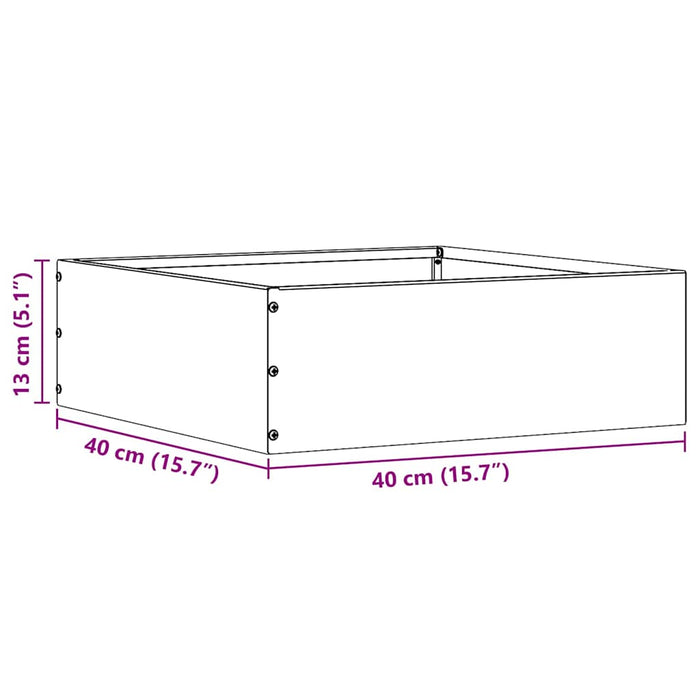 Bordura per Prato Bianco 40 x 40 x 13 cm Acciaio 874704