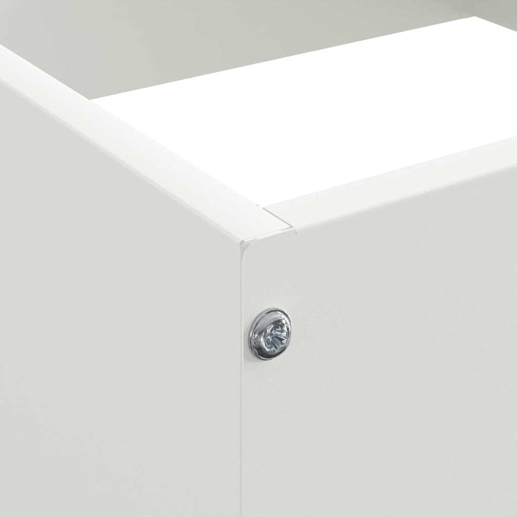 Bordura per Prato 6 pcs Bianco 40 x 40 x 13 cm Acciaio 874705