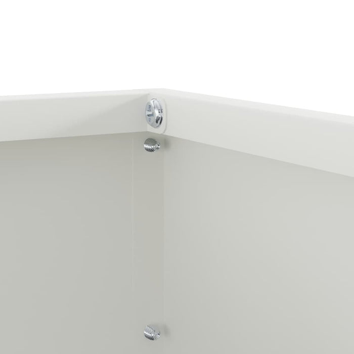 Bordura per Prato 6 pcs Bianco 40 x 40 x 13 cm Acciaio 874705