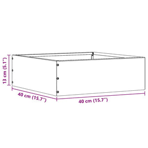 Bordura per Prato Antracite 40 x 40 x 13 cm Acciaio 874706