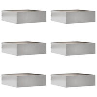 Bordura per Prato 6 pcs Argento 40 x 40 x 13 cm 874711