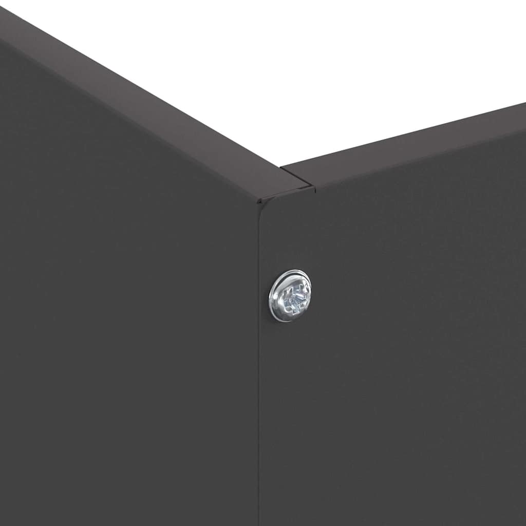 Bordura per Prato 6 pcs Nero 50 x 50 x 13 cm Acciaio 874717