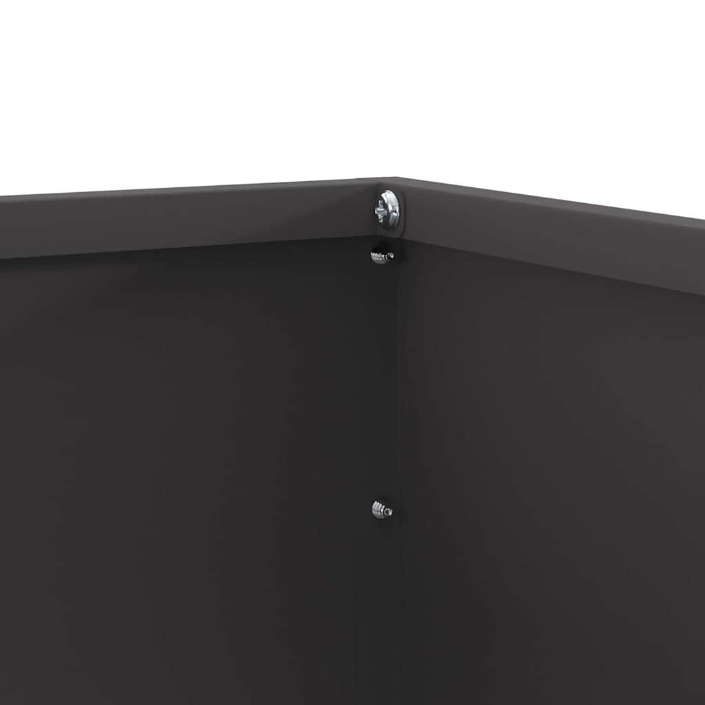 Bordura per Prato 6 pcs Nero 50 x 50 x 13 cm Acciaio 874717