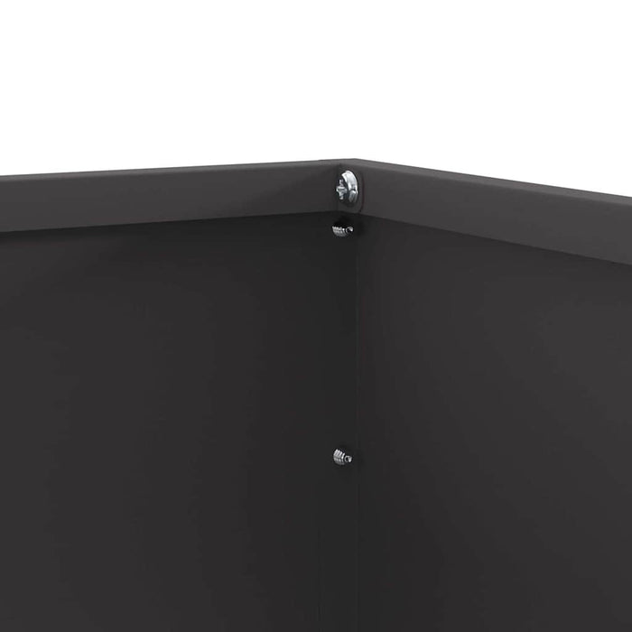 Bordura per Prato 6 pcs Nero 50 x 50 x 13 cm Acciaio 874717